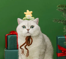 Load image into Gallery viewer, Christmas Tree Pet Hat – Cute Knit Holiday Costume for Cats & Small Dogs