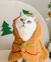 Load image into Gallery viewer, Gingerbread Man Style Cat Cape Outfit, Cute Fun Unique Cat Supplies Accessories Christmas Halloween costumes Cosplay