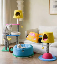 Load image into Gallery viewer, Cute lamp style cat tree and cat scratcher, tower Fun and unique cat toys supplies accessories