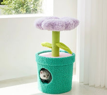 Load image into Gallery viewer, Cute flower cat tree, cat scratcher, tower cute and unique cat scratching post toys supplies