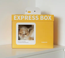 Load image into Gallery viewer, Fun Corrugated Cardboard Cat Bed, mail box style cat scratcher, scratching box, cute unique fun four season bedding supplies toys
