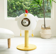 Load image into Gallery viewer, Fun chicken style cat tree, cute cat climber four season cat comfy bed bedding supplies