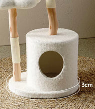 Load image into Gallery viewer, Cute Cat Tree, wooden cat tower, cat climbing tree cute cat furniture supplies accessories
