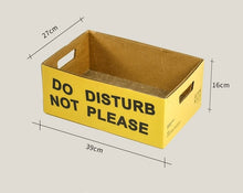 Load image into Gallery viewer, Corrugated Cardboard Cat Bed, cat scratcher, scratching box, cute unique fun four season bedding supplies toys