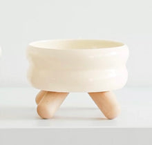 Load image into Gallery viewer, Raised ceramic cute fun unique cat dog pet feeding bowls supplies