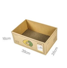 Load image into Gallery viewer, Cute Corrugated Cardboard Cat Bed, mail box style cat scratcher, scratching box, cute unique fun four season bedding supplies toys