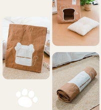 Load image into Gallery viewer, Fun Kraft Paper Cat Bed with Soft Cushion, Cute Unique Cat Supplies Accessories