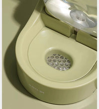 Load image into Gallery viewer, Cute Cat Auto Drinking Water Feeding Station, automatic long lasting water dispenser and cat feeding bowl set cat dog feeding station supplies