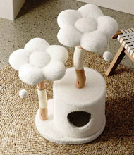 Load image into Gallery viewer, Cute Cat Tree, wooden cat tower, cat climbing tree cute cat furniture supplies accessories