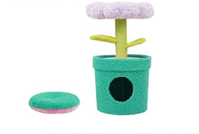 Load image into Gallery viewer, Cute flower cat tree, cat scratcher, tower cute and unique cat scratching post toys supplies