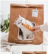 Load image into Gallery viewer, Fun Kraft Paper Cat Bed with Soft Cushion, Cute Unique Cat Supplies Accessories