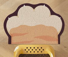 Load image into Gallery viewer, Cute fun cat litter mat, cat paw style unique cute fun cat litter box cat waste box mat supplies