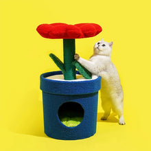 Load image into Gallery viewer, Cute flora style cat tree cat scratcher, cute and unique cat toys supplies