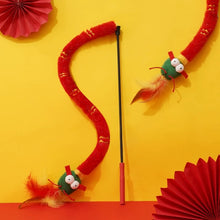 Load image into Gallery viewer, Dragn style cat teaser toy with catnip added