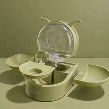 Load image into Gallery viewer, Cute Cat Auto Drinking Water Feeding Station, automatic long lasting water dispenser and cat feeding bowl set cat dog feeding station supplies