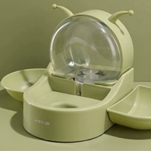 Load image into Gallery viewer, Cute Cat Auto Drinking Water Feeding Station, automatic long lasting water dispenser and cat feeding bowl set cat dog feeding station supplies