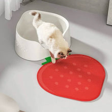 Load image into Gallery viewer, Strawberry Fun Cat Litter Box Mat, Cute Unique Cat Supplies, Accessories