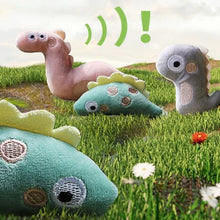 Load image into Gallery viewer, Dinosaur Style Catnip Self-play Toys with Bell, Set of Three, Cute Cat Sound Accessories Supply