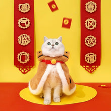 Load image into Gallery viewer, Cute tiger style winter warm cape for cats, fun unique winter warm supplies appearance clothes cosplay