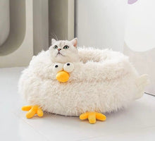 Load image into Gallery viewer, Chicken style winter warm bed for cat small dog and pet, unique cute fun winter four soft comfy season bedding supplies