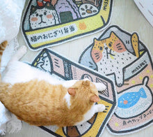 Load image into Gallery viewer, Cute cat litter box mat, unique door mat, unique fun cat waste box mat supplies