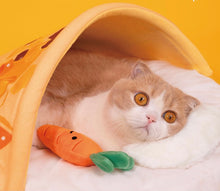 Load image into Gallery viewer, Cute curry style cat, small dog and pets bed, resting pad winter four seasons cat dog supplies bedding