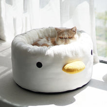Load image into Gallery viewer, Chicken style cat small dog and pet bed, deep sleep for cold weather warm winter bed cute fun unique cat dog supplies