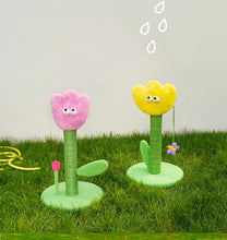 Load image into Gallery viewer, Cute and fun tulip style cat tree, cat scratcher scratching post toys