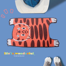 Load image into Gallery viewer, Cute cat litter mat, tiger lion and animal style fun unique cat litter box cat waste box mat supplies
