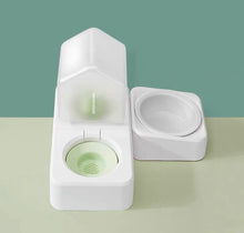 Load image into Gallery viewer, Cute cat feeding bowl, auto feeding station, automatic water dispenser and cat bowl set
