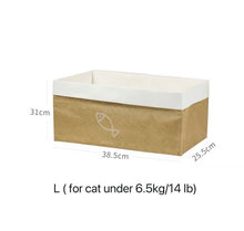 Load image into Gallery viewer, Kraft Paper Cat Bed/Box with Scratching cardboard