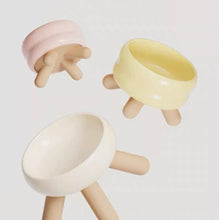 Load image into Gallery viewer, Raised ceramic cute fun unique cat dog pet feeding bowls supplies