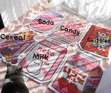 Load image into Gallery viewer, Skittles style cat litter mat, pets dog cat feeding mat, fun unique cute cat litter box waste box mat supplies fun unique doormat