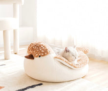 Load image into Gallery viewer, Sparrow style winter warm bed for cats and small dogs, cute fun unique four season soft comfy bedding supplies