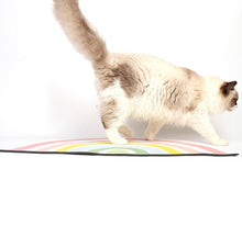 Load image into Gallery viewer, Rainbow Cat Feeding Station Mat cute cat placemat door mat