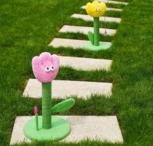 Load image into Gallery viewer, Cute and fun tulip style cat tree, cat scratcher scratching post toys
