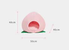 Load image into Gallery viewer, Peach style cute unique soft fun bed for cat, winter warm four season comfy bedding supplies playroom
