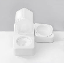 Load image into Gallery viewer, Cute cat feeding bowl, auto feeding station, automatic water dispenser and cat bowl set
