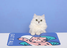 Load image into Gallery viewer, Cute and fun cat and dog feeding mat, cat dog pet feeding station waterproof PVC mat supplies