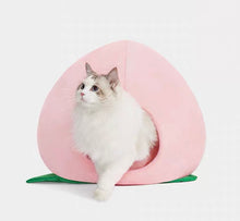 Load image into Gallery viewer, Peach style cute unique soft fun bed for cat, winter warm four season comfy bedding supplies playroom