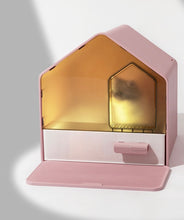 Load image into Gallery viewer, Enclosed cat litter box, cute fun unique cat waste box supplies