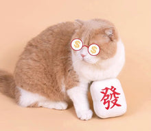 Load image into Gallery viewer, Chinese mahjong style catnip toys for cats cute fun unique cat toys