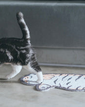 Load image into Gallery viewer, Tiger style cat litter mat, cute door mat, fun unique cat waste box mat supplies