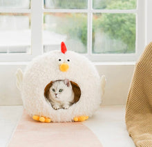 Load image into Gallery viewer, New! Chicken style winter warm bed for cats, cute fun unique four season bedding supplies