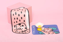Load image into Gallery viewer, Cute and fun cat and dog feeding mat, cat dog pet feeding station waterproof PVC mat supplies