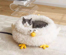 Load image into Gallery viewer, Chicken style winter warm bed for cat small dog and pet, unique cute fun winter four soft comfy season bedding supplies