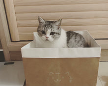 Load image into Gallery viewer, Kraft Paper Cat Bed/Box with Scratching cardboard