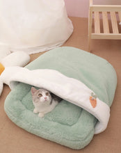 Load image into Gallery viewer, Winter bed for cat and small pet, cute fun unique comfy soft four season bedding supplies