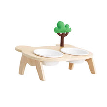 Load image into Gallery viewer, Raised flower cat dog pet feeding double bowls supplies cute fun unique