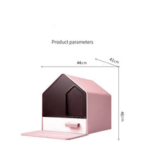 Load image into Gallery viewer, Enclosed cat litter box, cute fun unique cat waste box supplies